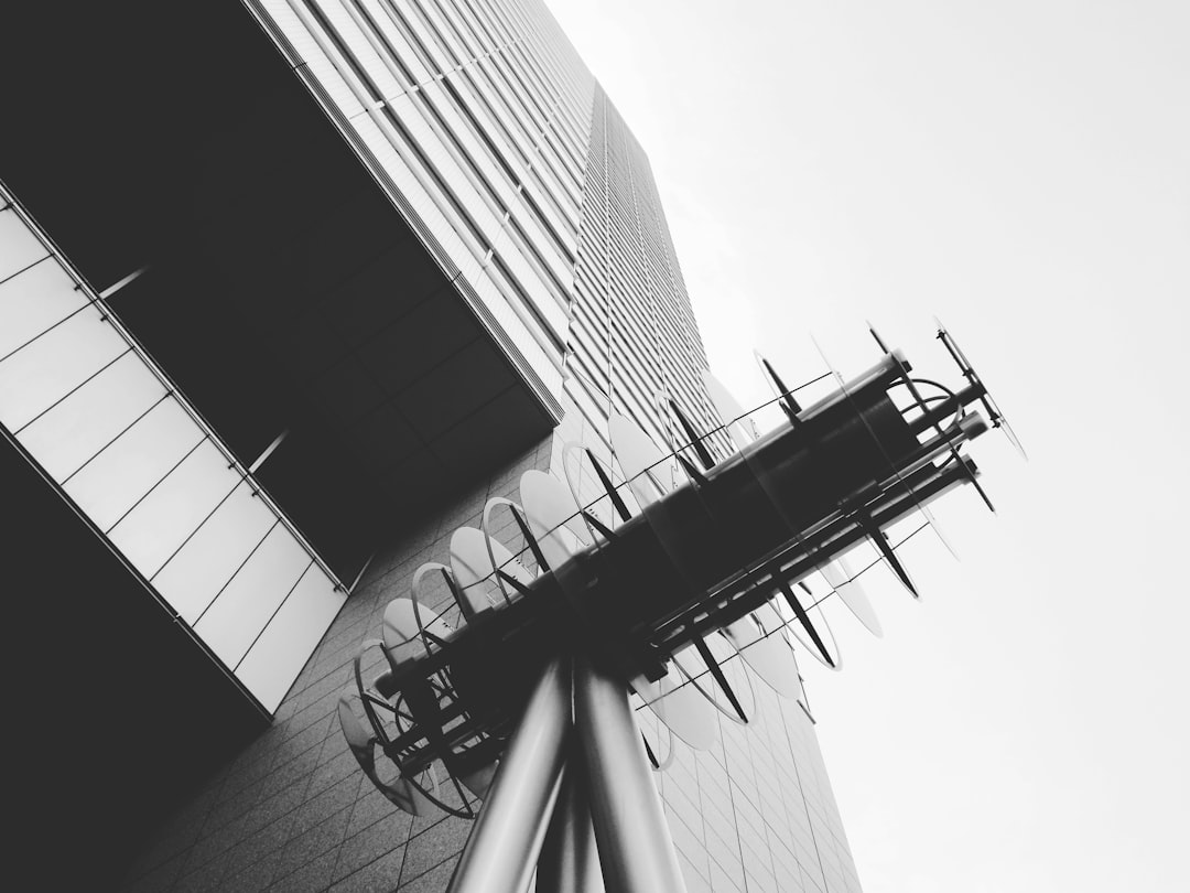 a close up of a tower